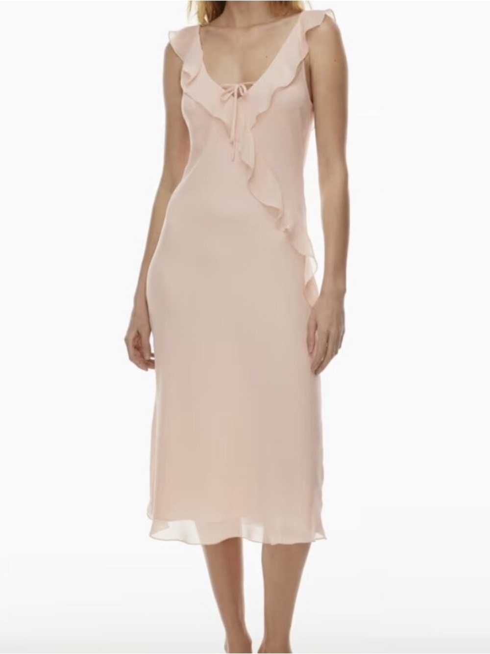 Aritzia Wilfred Beaufort Midi Dress in Blush